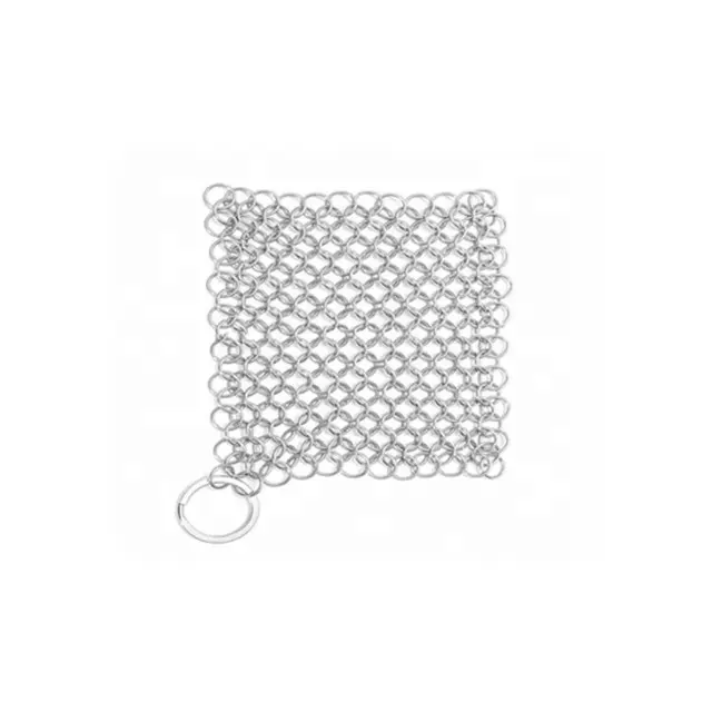 Cast iron chain cleaning stainless steel kitchen scrubber
