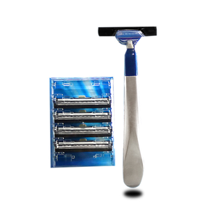 Maquinilla <span class=keywords><strong>de</strong></span> <span class=keywords><strong>Afeitar</strong></span> Portátil <span class=keywords><strong>de</strong></span> Plástico Personalizable, Seis <span class=keywords><strong>Cuchillas</strong></span> Desechables <span class=keywords><strong>de</strong></span> Acero Inoxidable con Banda Lubricante - Product Image 2