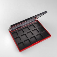 Palette de fards à paupières personnalisée 15 couleurs avec miroir, étui vide rectangulaire pour fards à paupières, palette de maquillage blush avec image 3D, vente en gros