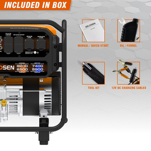 เครื่องกำเนิดไฟฟ้าแบบพกพา 6.5KW 8.2KW 8200W ใช้ได้ทั้งแก๊สและน้ำมัน 17H 20H พร้อมเครื่องยนต์ OHV 322cc รุ่น HSAMZ-Dual Fuel P - Product Image 6