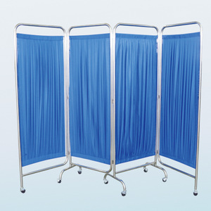 Blue Folding <b>Screen</b> 304 Stainless Steel Three Panel Medical Outpatient Use - Product Image 2