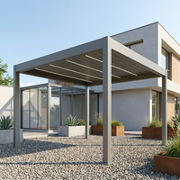 Pergola bioclimatique motorisée de luxe en aluminium à lames orientables, étanche, avec revêtement poudré, pour jardin, patio et villa extérieure