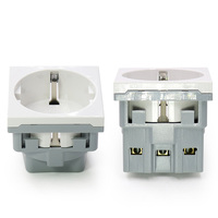 Prise de courant commerciale AC 2 broches Schuko, module de prise de courant encastré européen 16A 250V