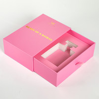 Boîte cadeau à fermeture magnétique de haute qualité, logo personnalisé, boîte d'emballage pour flacon de parfum avec doublure en mousse cosmétique, avec tiroir coulissant