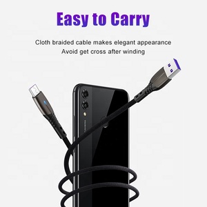 <span class=keywords><strong>High</strong></span>-<span class=keywords><strong>End</strong></span> A10M LED Light 3A 1M Cabos de dados USB Carregamento rápido Tecido Braid Charger para Android V8 Micro USB para uso em computador - Product Image 4