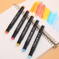 Marqueur d'art à double tête acrylique à double pointe Peinture d'art DIY Marqueurs à double pointe Set de stylos Fournitures scolaires pour étudiants Papeterie