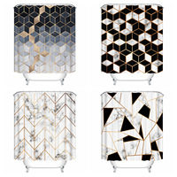 Rideaux de salle de bain en polyester écologique, design floral 3D, rideaux de douche, stores enrouleurs, 180*180CM