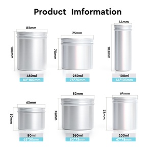 Aluminum Tins for Capsules & <b>Pills</b> | Food Grade Metal <b>Containers</b> for Supplements & Health Products | Recyclable Jars with Lid - Product Image 4