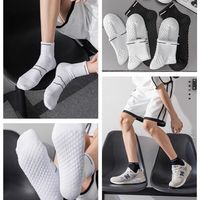 Chaussettes de sport professionnelles avec logo personnalisé, chaussettes athlétiques absorbant les chocs, chaussettes respirantes en coton pour hommes, chaussettes de course