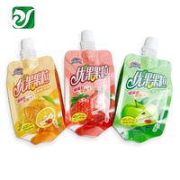 Sac en mylar laminé pour boissons Pochette à bec à gousset latéral en plastique imprimé personnalisé pour jus de gelée