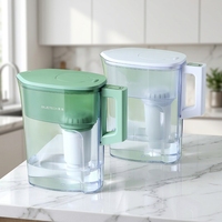 Carafe filtrante à eau alcaline classique 3,5 L avec double filtre à charbon actif certifiée NSF 42, réduit le chlore, les métaux lourds et le BPA