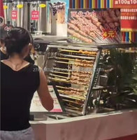 Nouveau Barbecue Électrique Rotatif Automatique en Acier Inoxydable 304 (Brésilien/Grec) pour Kebab, Utilisation Intérieure et Extérieure
