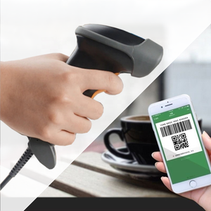 Escáner de Código de Barras 2D Resistente con Cable, Lector de Códigos QR CMOS USB para Cafeterías, Licorerías, Comercio Minorista, Almacenes, Uso en Inventario, en Existencia - Product Image 1