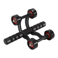 Roue abdominale pour femmes, équipement de gymnastique, d'étirement des muscles, 4 roues Abs, exercice