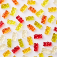 Bonbons gélifiés halal en gros, aux saveurs de fruits, en forme d'ours, colorés