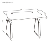 Bureau de jeu GMD12-1D avec éclairage LED Infinity pour ordinateur PC, meilleur bureau de jeu professionnel