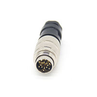 M16 3 4 5 6 7 8 12 14 19 24 broches droite mâle femelle métal prise étanche PCB montage sur panneau connecteur de câble circulaire électronique