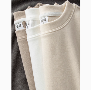 Maglia <span class=keywords><strong>Termica</strong></span> da <span class=keywords><strong>Donna</strong></span> RUICHI in Velluto Tedesco 230GSM 1*1 Rib, <span class=keywords><strong>T</strong></span>-<span class=keywords><strong>Shirt</strong></span> Base Layer Spazzolata a Collo Tondo - Product Image 5