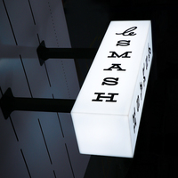 YIJIAO En gros, enseigne rectangulaire personnalisée en acrylique pleine face, boîte à lumière LED double face pour la publicité en magasin de détail