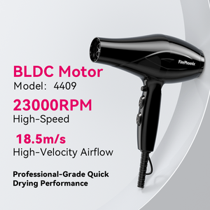 Sèche-cheveux FirePhoenix 8101X avec moteur BLDC, débit d'air de 18,5 m/s, 23 000 tr/min, ionique professionnel pour un séchage rapide - Product Image 2