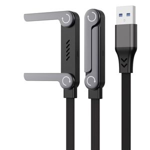 Cavo Dati Pieghevole 240W con Supporto, Ricarica Rapida, da USB-<span class=keywords><strong>C</strong></span> a USB-<span class=keywords><strong>C</strong></span>, Lunghezza 1.5M, in Nylon Intrecciato - Product Image 2