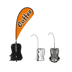 Sacs à dos pour centres commerciaux personnalisés outils promotionnels publicitaires sac à dos avec porte-drapeau bannière et cadre en X - Product Image 2