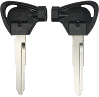 Clés de rechange universelles pour moto, OEM, magnétiques, pliables, en laiton, avec poignée ABS triangulaire creuse
