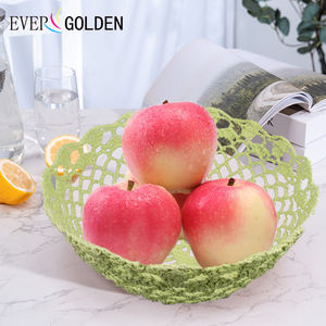 21x8cm lo stile moderno del cestino del contenitore del pane intrecciato all'uncinetto con <span class=keywords><strong>tessuto</strong></span> naturale <span class=keywords><strong>tessuto</strong></span> cesto di conservazione degli alimenti - Product Image 2