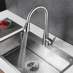 حنفية مطبخ بفتحة واحدة من الفولاذ المقاوم للصدأ بتصميم جديد قابل للسحب لأسفل صنبور رشاش صنبور بمقبض واحد حنفية حوض - Product Image 5