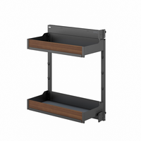 ARTSTEEL Panier à Épices Coulissant Moderne Universel Droit/Gauche avec Finition Verre pour Armoire de Cuisine Étroite