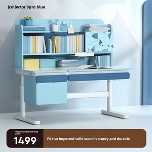 Bureau d'étude réglable en bois massif pour enfants <span class=keywords><strong>Igrow</strong></span> avec étagère, design minimaliste, modèle L2 pour usage scolaire - Product Image 6