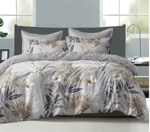 90gsm 100% 聚酯印花被子套装现代中东风格包括大号或特大号羽绒被套枕套 - Product Image 1