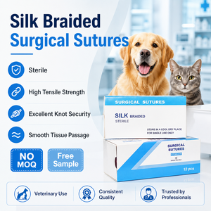 Sutura Quirúrgica de Seda Trenzada para Clínicas Veterinarias, Hospitales de Mascotas, Cierre de Heridas en Animales, Sin Pedido Mínimo, Muestra Gratuita - Product Image 2