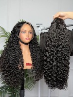 Lot de Cheveux Humains Vietnamiens Bruts Non Traités, Cuticules Alignées, Cheveux Vierges, Fournisseur de Cheveux Indiens Bruts Bouclés, Perruque Frontale HD 13*4 avec Fermeture