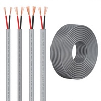 2464 24 22 20AWG Kabel Daya Berisolasi PVC Solid Dua Inti Berlapis Abu-abu 0.5 Square Bare Copper Electronic Wire Winding