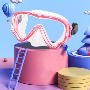 Masque de plongée en silicone liquide pour enfants, entièrement étanche, verre trempé anti-buée, équipement de sports nautiques - Product Image 2
