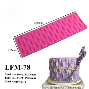 Origami Lace Diamond Design Silicone Fondant Mold Cake Border Decorating Tool Sugarcraft <b>Bakeware</b> - Product Image 6