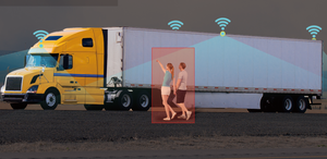 Dash Cam per Camion con Schermo Verticale da 10 Pollici, Doppia Lente, Visione a 360 Gradi, Registrazione 1080P, Rilevamento Punti Ciechi AI BSD - Product Image 3