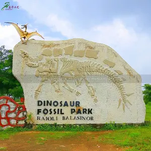 Tulang Dinosaurus Tempat Penggalian Anak, Museum Dinosaurus Luar Ruangan untuk Pajangan Taman