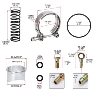 <span class=keywords><strong>Turbo</strong></span> kapalı darbe vana 50mm BOV 6/18/24 PSI bahar V bant flanş evrensel alüminyum <span class=keywords><strong>Turbo</strong></span> boru PQY-5766 - Product Image 2