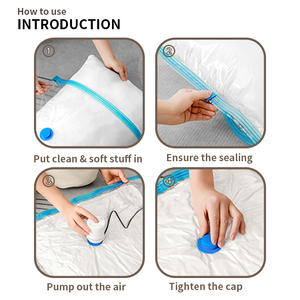 Sacs de conservation sous <span class=keywords><strong>vide</strong></span> transparents écologiques personnalisés pour vêtements, sacs de rangement sous <span class=keywords><strong>vide</strong></span> avec valve - Product Image 5