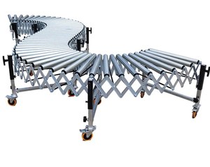 Có thể điều chỉnh tốc độ của nhãn hiệu trọng lực Con lăn băng tải 500/600/800 Chiều rộng vành đai thép không gỉ cho xe tải container sử dụng thực phẩm - Product Image 5