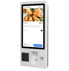 Kiosque de paiement vertical à écran tactile mural de 21,5 pouces, borne de libre-service McDonald's, lecteur de codes-barres pour la récupération de tickets en intérieur - Product Image 4