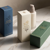 Boîte d'emballage en carton blanc avec logo personnalisé imprimé pour flacon compte-gouttes, soin de la peau, essence, carton en papier