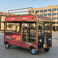 Camion de nourriture électrique mobile bleu, sucré et mignon, bar à eau, camion de crème glacée, camion de nourriture pour en-cas, chariot de nourriture électrique à vendre