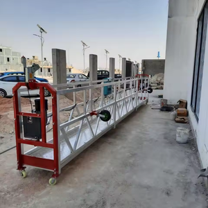 Plataforma Suspendida Eléctrica Galvanizada con Cesta Colgante, <span class=keywords><strong>Plataformas</strong></span> de Trabajo para la Construcción de Muros - Product Image 2