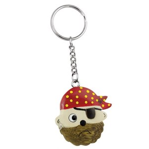 Portachiavi pirata con barba, mini peluche per bambini e adulti - Product Image 1