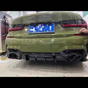 طقم تعديل هيكل السيارة لسيارات BMW G20/G28 قبل تحديث LCI، مصنوع من البلاستيك بلون أسود لامع، يشمل الشفة الخلفية والناشر، متوفر بالجملة من المصنع - Product Image 2