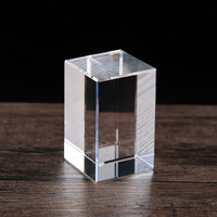 Máquina de Grabado Láser UV 3D Xtool, Cubo de Cristal K9 en Blanco de 60x60x90mm, Bloque de Cristal, Caja de Regalo Roja, Venta al Por Mayor