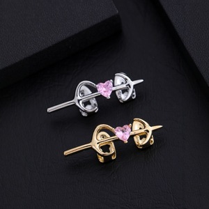 Grillz en forme de cœur, or et argent, sertis de pierres, pour soirée, unisexe, grillz de qualité supérieure - Product Image 2